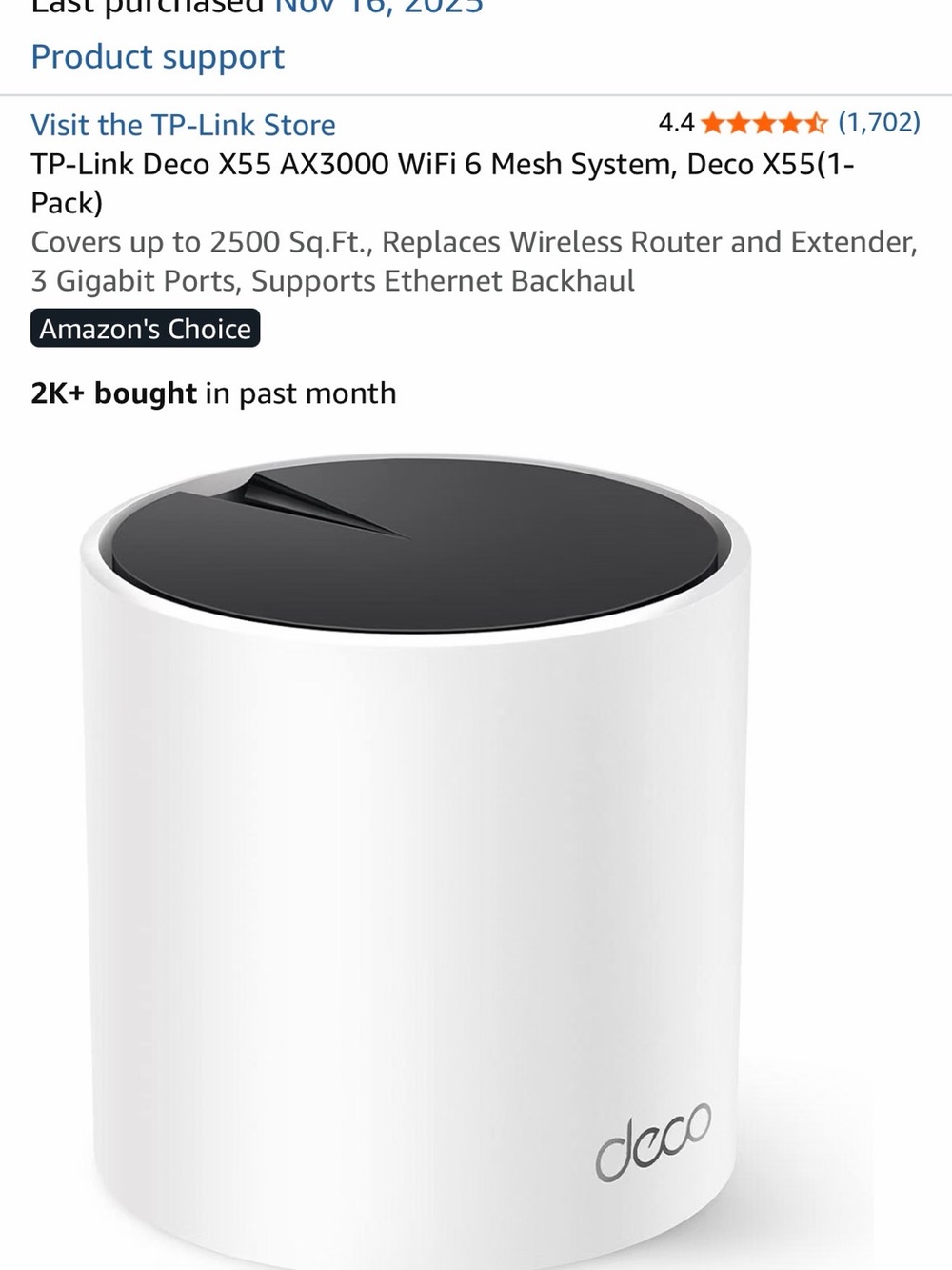TP-Link Deco X55 mesh Wi-Fi router
